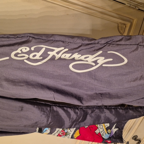 Ed Hardy "Love Kills Slowly" Nylon Parachute Pants - Picture 5 of 13